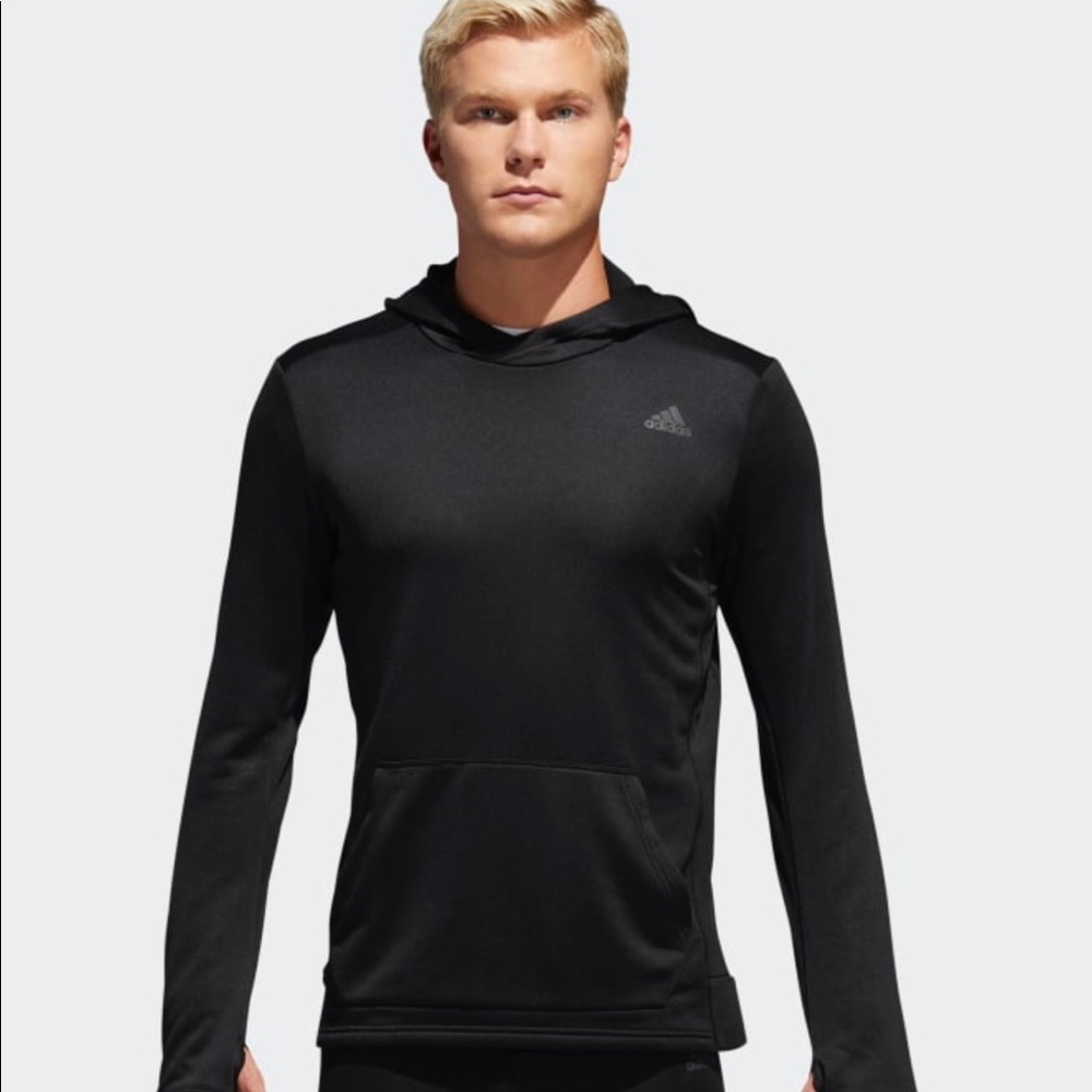 Adidas Owns the Run Hoodie Black Climalite Sz M